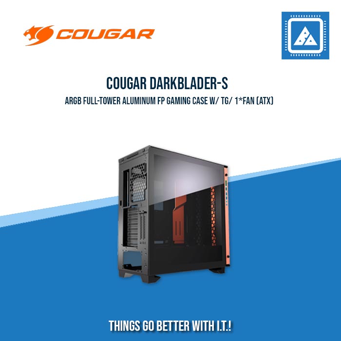 COUGAR DARK BLADER-S RGB FULLTOWER BRUSH ALUMINUM FRONT PANEL TEMPERED GLASS COUGAR DARK BLADER-S RGB FULLTOWER BRUSH ALUMINUM FRONT PANEL TEMPERED GLASS